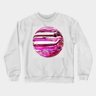 A pink globe Crewneck Sweatshirt